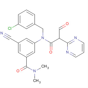 500157-18-6  2-Pyrimidinepropanamide,N-[(3-chlorophenyl)methyl]-N-[3-cyano-5-[(dimethylamino)carbonyl]phenyl]-b-oxo-