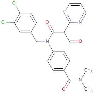 500158-12-3  2-Pyrimidinepropanamide,N-[(3,4-dichlorophenyl)methyl]-N-[4-[(dimethylamino)carbonyl]phenyl]-b-oxo-