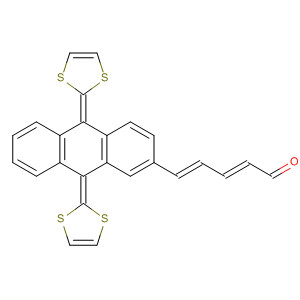 500166-78-9  2,4-Pentadienal,5-[9,10-bis(1,3-dithiol-2-ylidene)-9,10-dihydro-2-anthracenyl]-, (2E,4E)-
