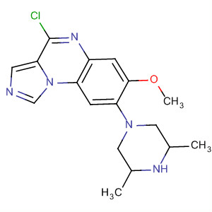 500205-95-8  Imidazo[1,5-a]quinoxaline,4-chloro-8-(3,5-dimethyl-1-piperazinyl)-7-methoxy-