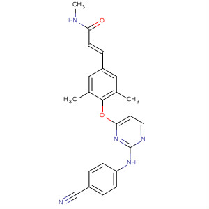 500292-16-0  2-Propenamide,3-[4-[[2-[(4-cyanophenyl)amino]-4-pyrimidinyl]oxy]-3,5-dimethylphenyl]-N-methyl-, (2E)-