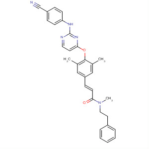 500292-22-8  2-Propenamide,3-[4-[[2-[(4-cyanophenyl)amino]-4-pyrimidinyl]oxy]-3,5-dimethylphenyl]-N-methyl-N-(2-phenylethyl)-, (2E)-