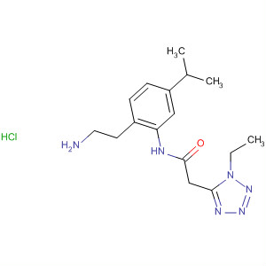 500303-66-2  1H-Tetrazole-5-acetamide,N-[2-(2-aminoethyl)-5-(1-methylethyl)phenyl]-1-ethyl-,monohydrochloride