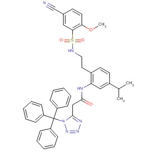 500303-79-7  1H-Tetrazole-5-acetamide,N-[2-[2-[[(5-cyano-2-methoxyphenyl)sulfonyl]amino]ethyl]-5-(1-methylethyl)phenyl]-1-(triphenylmethyl)-