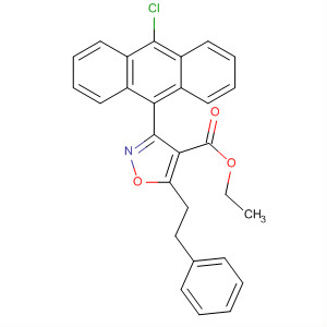 500314-18-1  4-Isoxazolecarboxylic acid,3-(10-chloro-9-anthracenyl)-5-(2-phenylethyl)-, ethyl ester