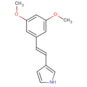 500530-42-7  1H-Pyrrole, 3-[(1E)-2-(3,5-dimethoxyphenyl)ethenyl]-