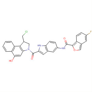 500536-52-7  2-Benzofurancarboxamide,N-[2-[[1-(chloromethyl)-1,2-dihydro-5-hydroxy-3H-benz[e]indol-3-yl]carbonyl]-1H-indol-5-yl]-5-fluoro-