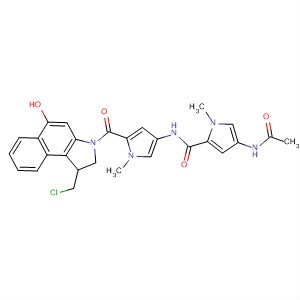 500536-54-9  1H-Pyrrole-2-carboxamide,4-(acetylamino)-N-[5-[[1-(chloromethyl)-1,2-dihydro-5-hydroxy-3H-benz[e]indol-3-yl]carbonyl]-1-methyl-1H-pyrrol-3-yl]-1-methyl-