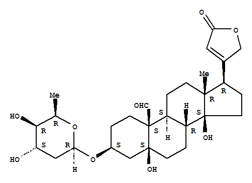 508-76-9  Card-20(22)-enolide,3-[(2,6-dideoxy-b-D-xylo-hexopyranosyl)oxy]-5,14-dihydroxy-19-oxo-,(3b,5b)- (9CI)