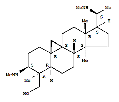 51059-61-1  9,19-Cyclopregnane-4-methanol,4,14-dimethyl-3,20-bis(methylamino)-, (3b,4b,5a,20S)- (9CI)