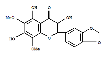 52329-54-1  4H-1-Benzopyran-4-one,2-(1,3-benzodioxol-5-yl)-3,5,7-trihydroxy-6,8-dimethoxy-