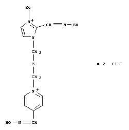 53100-59-7  Pyridinium,4-[(hydroxyimino)methyl]-1-[[[2-[(hydroxyimino)methyl]-1-methyl-1H-imidazolium-3-yl]methoxy]methyl]-,chloride (1:2)