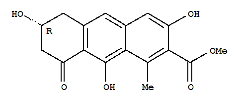 53254-81-2  2-Anthracenecarboxylicacid, 5,6,7,8-tetrahydro-3,6,9-trihydroxy-1-methyl-8-oxo-, methyl ester, (6R)-