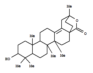 53526-69-5  30-Norolean-13(18)-en-28-oicacid, 3,20-dihydroxy-, d-lactone, (3b,20b)- (9CI)