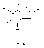 5440-13-1  1H-Purine-2,6-dione,8-bromo-3,9-dihydro-1,3-dimethyl-, sodium salt (1:1)