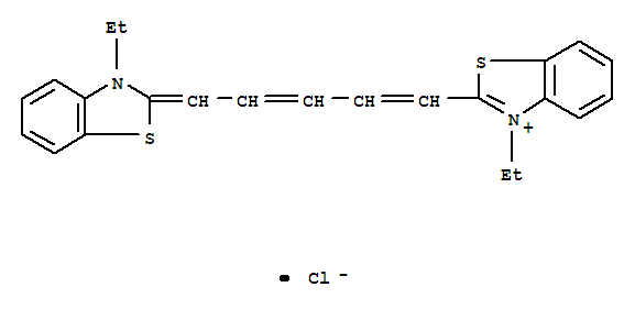 54646-38-7  Benzothiazolium,3-ethyl-2-[5-(3-ethyl-2(3H)-benzothiazolylidene)-1,3-pentadien-1-yl]-, chloride(1:1)