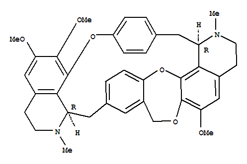 549-07-5  6,9-(Epoxymethano)-8,11:20,23-dietheno-1H,12H-[1,10]dioxacyclooctadecino[2,3,4-ij:11,12,13-i'j']diisoquinoline,2,3,12a,13,14,15,24,24a-octahydro-5,17,18-trimethoxy-1,13-dimethyl-,(12aR,24aR)- (9CI)