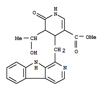 55856-51-4  3-Pyridinecarboxylicacid,1,4,5,6-tetrahydro-5-(1-hydroxyethyl)-6-oxo-4-(9H-pyrido[3,4-b]indol-1-ylmethyl)-,methyl ester (9CI)