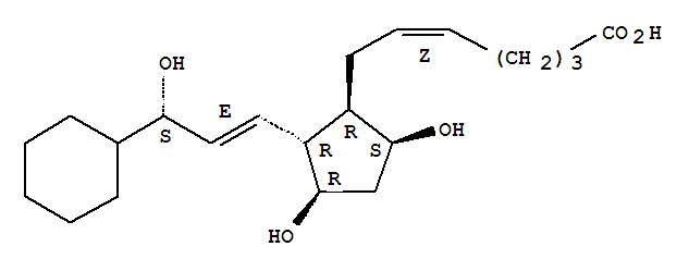 58611-97-5  5-Heptenoic acid,7-[(1R,2R,3R,5S)-2-[(1E,3S)-3-cyclohexyl-3-hydroxy-1-propen-1-yl]-3,5-dihydroxycyclopentyl]-,(5Z)-