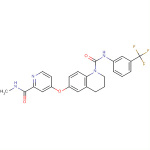 694498-79-8  1(2H)-Quinolinecarboxamide,3,4-dihydro-6-[[2-[(methylamino)carbonyl]-4-pyridinyl]oxy]-N-[3-(trifluoromethyl)phenyl]-