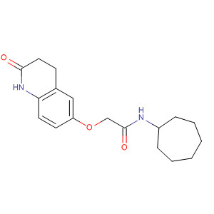 69592-47-8  Acetamide, N-cycloheptyl-2-[(1,2,3,4-tetrahydro-2-oxo-6-quinolinyl)oxy]-