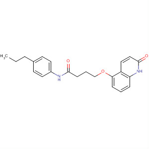69592-69-4  Butanamide, 4-[(1,2-dihydro-2-oxo-5-quinolinyl)oxy]-N-(4-propylphenyl)-