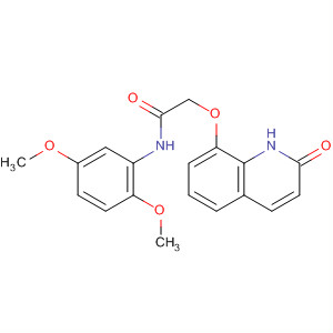 69592-82-1  Acetamide,2-[(1,2-dihydro-2-oxo-8-quinolinyl)oxy]-N-(2,5-dimethoxyphenyl)-