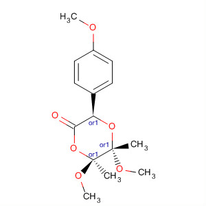697251-54-0  1,4-Dioxan-2-one, 5,6-dimethoxy-3-(4-methoxyphenyl)-5,6-dimethyl-,(3R,5S,6S)-rel- 697251-54-0  1,4-Dioxan-2-one, 5,6-dimethoxy-3-(4-methoxyphenyl)-5,6-dimethyl-,(3R,5S,6S)-rel-