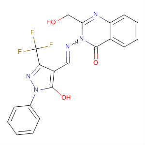 679843-53-9  4(3H)-Quinazolinone,2-(hydroxymethyl)-3-[[[5-hydroxy-1-phenyl-3-(trifluoromethyl)-1H-pyrazol-4-yl]methylene]amino]-