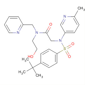 680590-89-0  Acetamide,2-[[[4-(1,1-dimethylethyl)phenyl]sulfonyl](6-methyl-3-pyridinyl)amino]-N-(2-hydroxyethyl)-N-(2-pyridinylmethyl)-