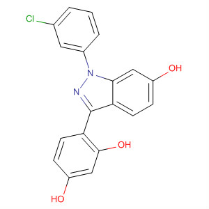 680610-81-5  1,3-Benzenediol, 4-[1-(3-chlorophenyl)-6-hydroxy-1H-indazol-3-yl]-