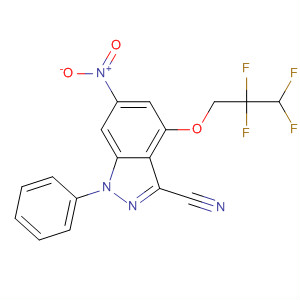 681001-73-0  1H-Indazole-3-carbonitrile,6-nitro-1-phenyl-4-(2,2,3,3-tetrafluoropropoxy)-