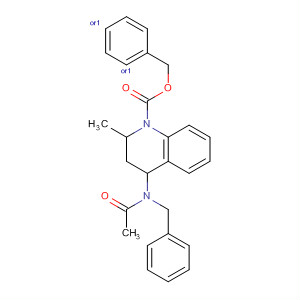 681827-59-8  1(2H)-Quinolinecarboxylic acid,4-[acetyl(phenylmethyl)amino]-3,4-dihydro-2-methyl-, phenylmethylester, (2R,4S)-rel-