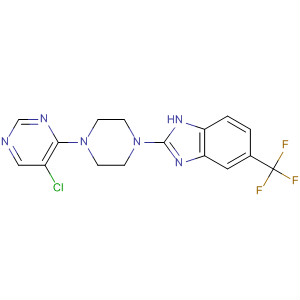 683240-93-9  1H-Benzimidazole,2-[4-(5-chloro-4-pyrimidinyl)-1-piperazinyl]-5-(trifluoromethyl)-