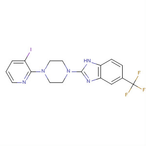 683245-14-9  1H-Benzimidazole,2-[4-(3-iodo-2-pyridinyl)-1-piperazinyl]-5-(trifluoromethyl)-