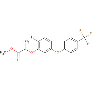 68533-88-0  Propanoic acid, 2-[2-iodo-5-[4-(trifluoromethyl)phenoxy]phenoxy]-,methyl ester