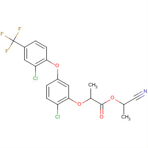 68534-44-1  Propanoic acid,2-[2-chloro-5-[2-chloro-4-(trifluoromethyl)phenoxy]phenoxy]-,1-cyanoethyl ester