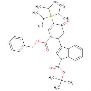 685568-25-6  1H-Indole-1-carboxylic acid,3-[1,2,3,4-tetrahydro-4-oxo-1-[(phenylmethoxy)carbonyl]-5-[tris(1-methylethyl)silyl]-2-pyridinyl]-, 1,1-dimethylethyl ester