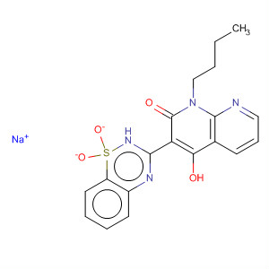686263-01-4  1,8-Naphthyridin-2(1H)-one,1-butyl-3-(1,1-dioxido-2H-1,2,4-benzothiadiazin-3-yl)-4-hydroxy-,monosodium salt 686263-01-4  1,8-Naphthyridin-2(1H)-one,1-butyl-3-(1,1-dioxido-2H-1,2,4-benzothiadiazin-3-yl)-4-hydroxy-,monosodium salt