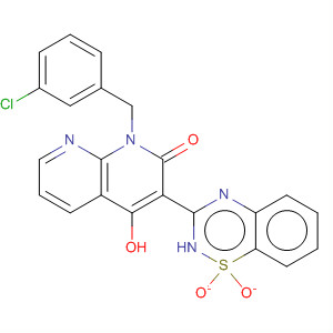 686263-35-4  1,8-Naphthyridin-2(1H)-one,1-[(3-chlorophenyl)methyl]-3-(1,1-dioxido-2H-1,2,4-benzothiadiazin-3-yl)-4-hydroxy-