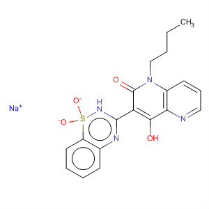 686267-57-2  1,5-Naphthyridin-2(1H)-one,1-butyl-3-(1,1-dioxido-2H-1,2,4-benzothiadiazin-3-yl)-4-hydroxy-,monosodium salt 686267-57-2  1,5-Naphthyridin-2(1H)-one,1-butyl-3-(1,1-dioxido-2H-1,2,4-benzothiadiazin-3-yl)-4-hydroxy-,monosodium salt