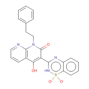 686267-70-9  1,8-Naphthyridin-2(1H)-one,3-(1,1-dioxido-2H-1,2,4-benzothiadiazin-3-yl)-4-hydroxy-1-(2-phenylethyl)- 686267-70-9  1,8-Naphthyridin-2(1H)-one,3-(1,1-dioxido-2H-1,2,4-benzothiadiazin-3-yl)-4-hydroxy-1-(2-phenylethyl)-
