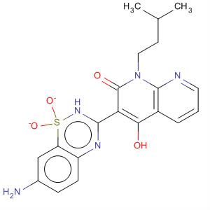 686268-24-6  1,8-Naphthyridin-2(1H)-one,3-(7-amino-1,1-dioxido-2H-1,2,4-benzothiadiazin-3-yl)-4-hydroxy-1-(3-methylbutyl)- 686268-24-6  1,8-Naphthyridin-2(1H)-one,3-(7-amino-1,1-dioxido-2H-1,2,4-benzothiadiazin-3-yl)-4-hydroxy-1-(3-methylbutyl)-