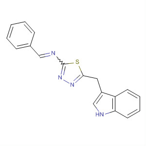 686285-10-9  1,3,4-Thiadiazol-2-amine, 5-(1H-indol-3-ylmethyl)-N-(phenylmethylene)-