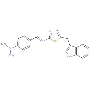 686285-13-2  1,3,4-Thiadiazol-2-amine,N-[[4-(dimethylamino)phenyl]methylene]-5-(1H-indol-3-ylmethyl)-