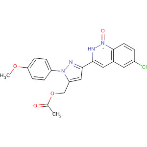 68667-31-2  2(1H)-Quinoxalinone,3-[5-[(acetyloxy)methyl]-1-(4-methoxyphenyl)-1H-pyrazol-3-yl]-6-chloro-