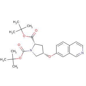 686766-54-1  1,2-Pyrrolidinedicarboxylic acid, 4-(7-isoquinolinyloxy)-,bis(1,1-dimethylethyl) ester, (2S,4S)-