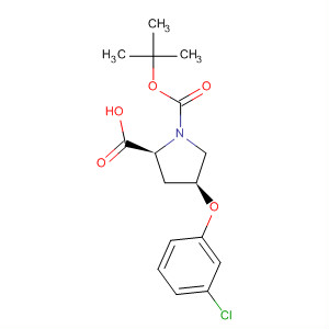 686766-56-3  1,2-Pyrrolidinedicarboxylic acid, 4-(3-chlorophenoxy)-,1-(1,1-dimethylethyl) ester, (2S,4S)-