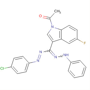 68742-39-2  1H-Indole,1-acetyl-3-[[(4-chlorophenyl)azo](phenylhydrazono)methyl]-5-fluoro-