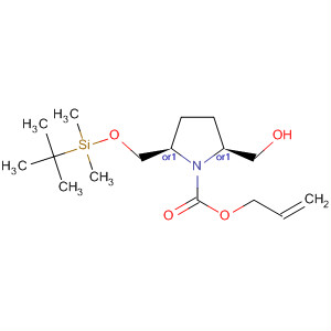 688809-68-9  1-Pyrrolidinecarboxylic acid,2-[[[(1,1-dimethylethyl)dimethylsilyl]oxy]methyl]-5-(hydroxymethyl)-,2-propenyl ester, (2R,5S)-rel-